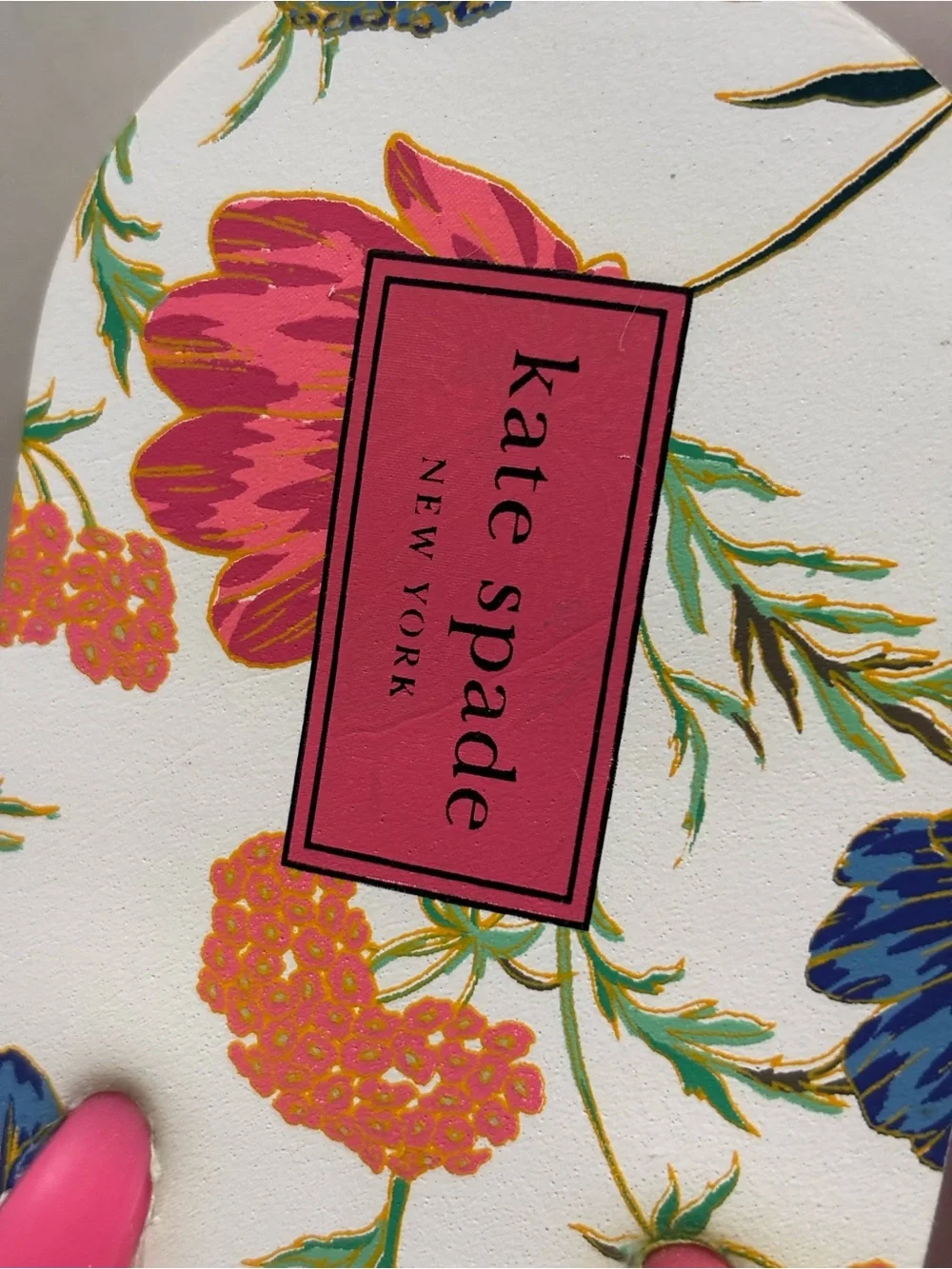 Kate Spade New York Floral Bow Flip Flops Pink Thong Sandals Women’s Size 9/10